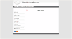 Desktop Screenshot of lomnice.knihovna.info